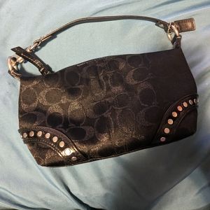 Black coach hand bag